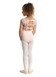 Girls Rose Brie Scalloped Lace Leotard