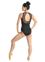 Load image into Gallery viewer, Adult Black Tank Twist Front Leotard
