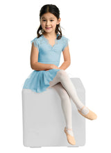 Load image into Gallery viewer, Girls Blue Brielle Cap Sleeve Lace Dress
