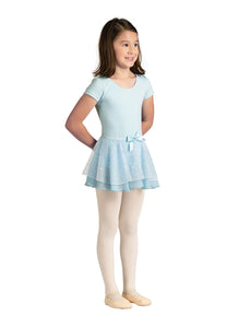 Kids Crystal Sparkle Dance Skirt LT Blue