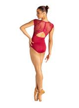 Load image into Gallery viewer, Adult Audra Autumn Red Cap Sleeve Leotard
