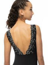 Load image into Gallery viewer, Adult Daphne Pinch Front Lace Trim Tank Leotard
