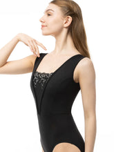 Load image into Gallery viewer, Daphne Adult Pinch V front Tank Leotard
