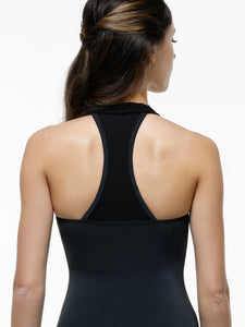 Adult Ocean Drive Black Racerback Halter Leotard