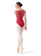 Load image into Gallery viewer, Ladies Cherry Emma Floral Boat Neck Leotard
