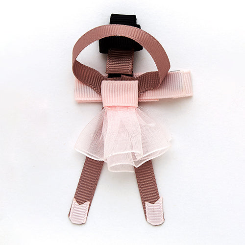 Ribbon Ballerina Hair Clip (Dark Skin)