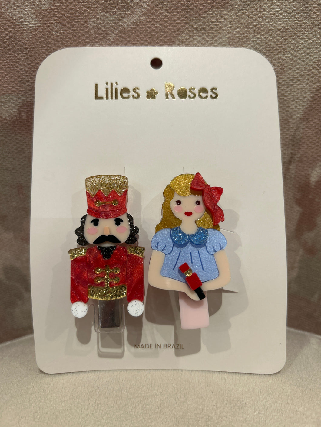 Nutcracker and Blue Girl Alligator Clips