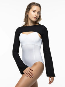 Adult Ocean Drive Black Bell Sleeve Shrug Top