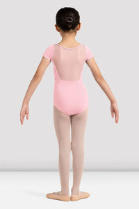 Girls Leilani Pink Cap Sleeve Leotard