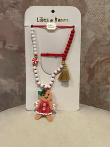 Girngerbread Girl Red Necklace