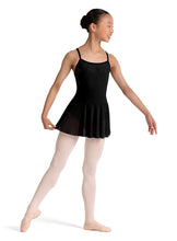 Load image into Gallery viewer, Girls Black Jesse Floral Skirted Camisole Leotard
