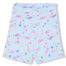 Load image into Gallery viewer, Girls Mermaid Cats High Waisted Shorts
