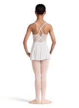 Load image into Gallery viewer, Girls White Jesse Floral Skirted Camisole Leotard
