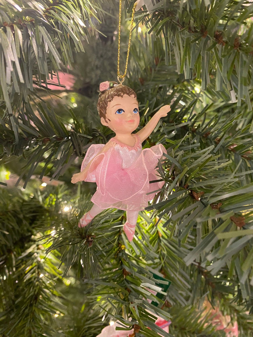 Brunette Ballerina Girl Ornament