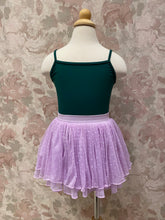 Load image into Gallery viewer, Girls Lavender Polka Dot Mesh Skirt
