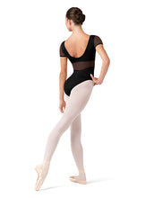Load image into Gallery viewer, Ladies Black Olivia Floral Cap Sleeve Leotard
