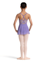 Load image into Gallery viewer, Girls Lilac Jesse Floral Skirted Camisole Leotard
