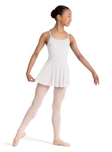 Load image into Gallery viewer, Girls White Jesse Floral Skirted Camisole Leotard
