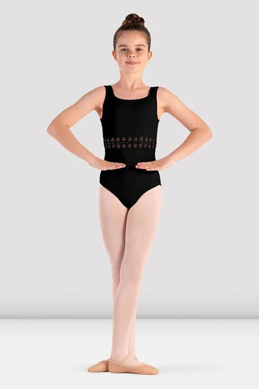 Girls Black Rubie Tank Leotard