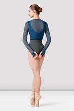 Load image into Gallery viewer, Ladies Bethan Mesh Wrap Top- Peacock

