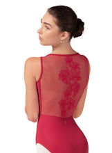 Load image into Gallery viewer, Ladies Cherry Emma Floral Boat Neck Leotard
