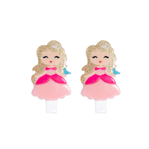 Cute Doll Light Pink Dress Alligator Clips