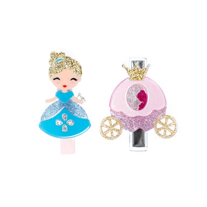 Princess in Blue Dress + Carriage Alligator Clips