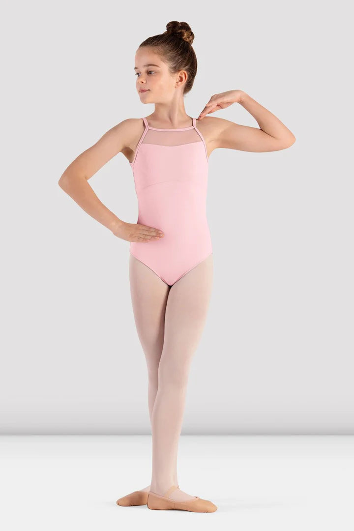 Girls Olivea Candy Pink Open Back Leotard