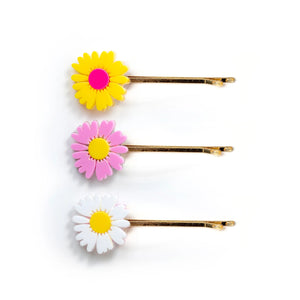 Daisy Pastel Bobby Pins Set of 3