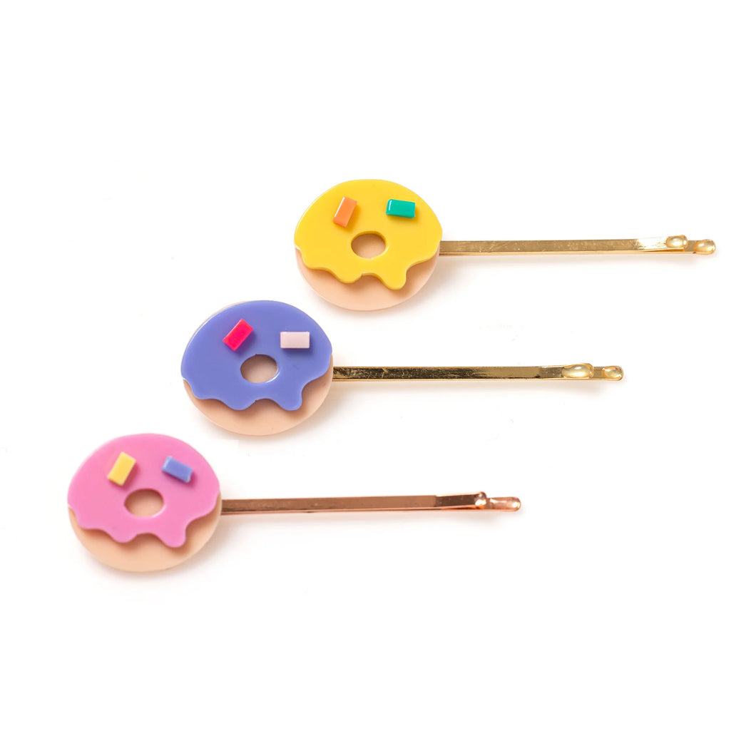 Multi Donuts Bobby Pins Set of 3