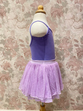 Load image into Gallery viewer, Girls Lavender Polka Dot Mesh Skirt
