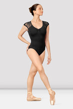 Load image into Gallery viewer, Ladies Black Majesty Cap Sleeve Leotard
