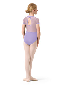 Girls Esmey Lilac Cap Sleeve Leotard