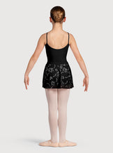 Load image into Gallery viewer, Bloch Girls Printed Mesh Pull On Skirt Black
