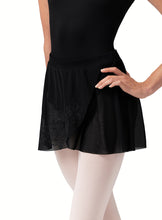 Load image into Gallery viewer, Ladies Black Zoe Floral Mesh Skirt
