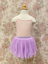 Load image into Gallery viewer, Girls Lavender Polka Dot Mesh Skirt
