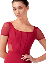 Load image into Gallery viewer, Ladies Cherry Olivia Floral Cap Sleeve Leotard
