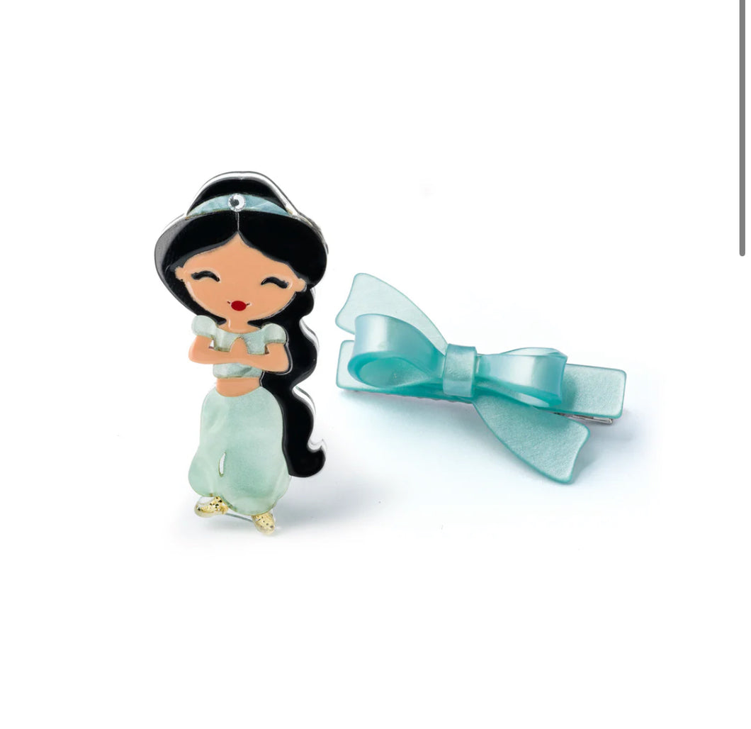 Cute Doll Black Hair With Bow Hair Clip