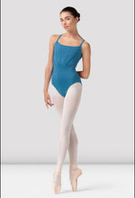Load image into Gallery viewer, Ladies Cerulean Mia Floral Mesh Back Leotard

