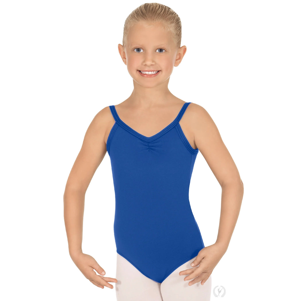 Girls Microfiber Pinch Front Royal Camisole Leotard