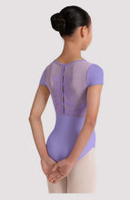 Load image into Gallery viewer, Girls Lilac Mei Floral Cap Sleeve Leotard
