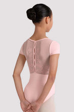 Load image into Gallery viewer, Girls Pink Mei Floral Cap Sleeve Leotard
