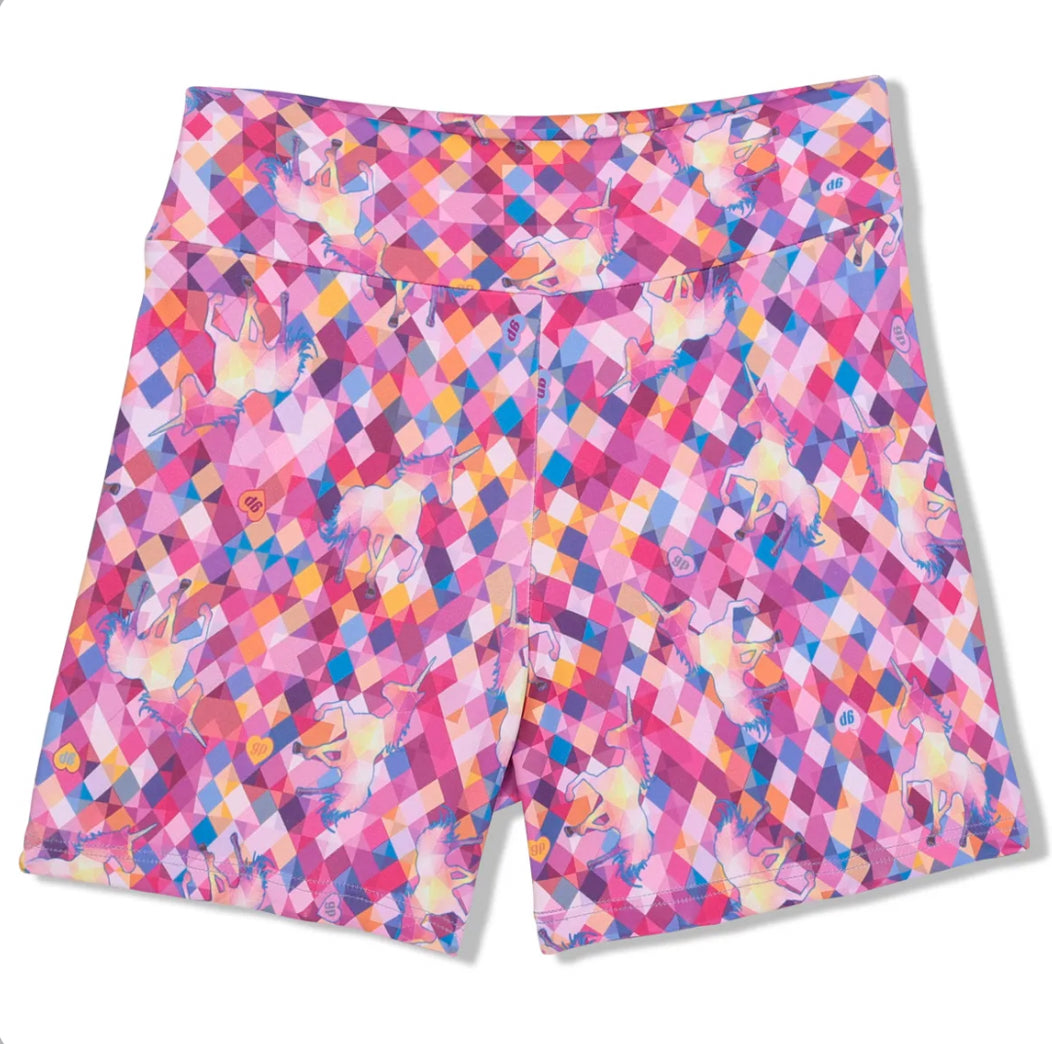 Girls Mosaic Unicorn Short