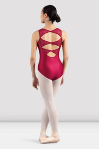 Ladies Mirella Raspberry Glow Boat Neck Leotard