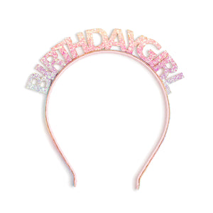 Girl Pastel Rainbow Birthday Headband