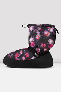 Adult Floral Print Warm Up Booties