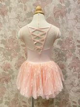 Load image into Gallery viewer, Kids Rose Quartz Bow Mesh Tank Dress
