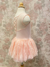 Load image into Gallery viewer, Kids Rose Quartz Bow Mesh Tank Dress
