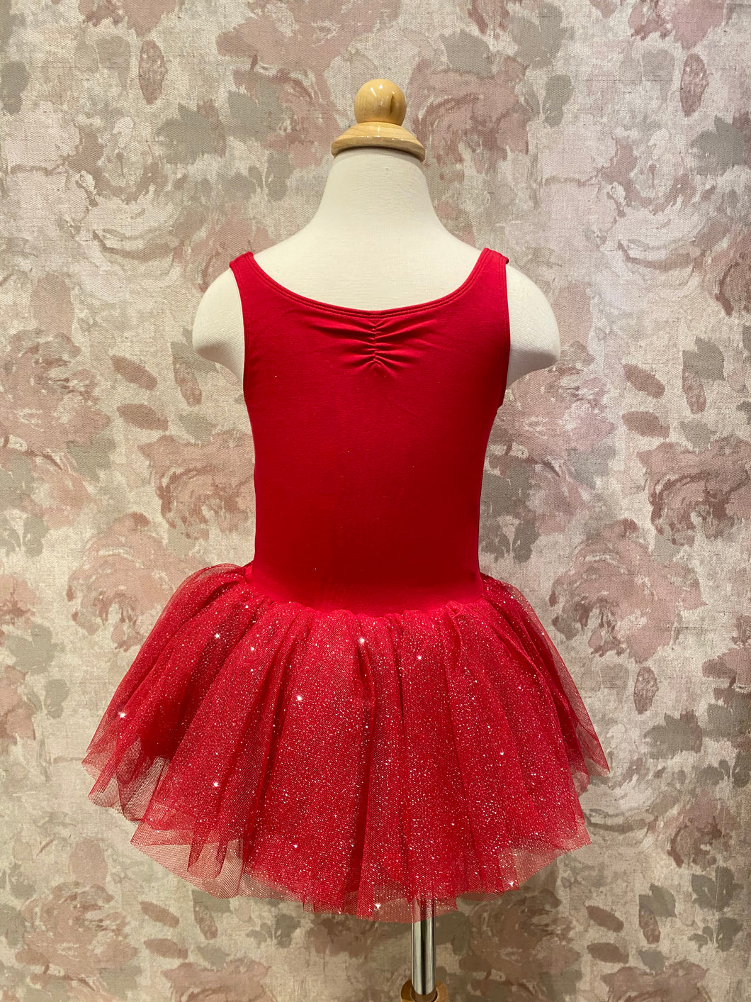 Girls Scoop Neckline Tank Tutu Dress Ruby