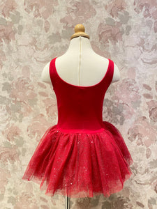 Girls Scoop Neckline Tank Tutu Dress Ruby